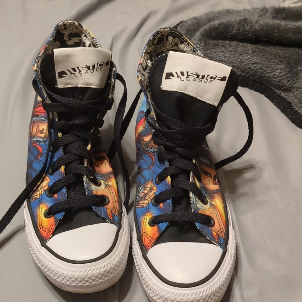 Kids High-Top Sneakers - Blue and Black